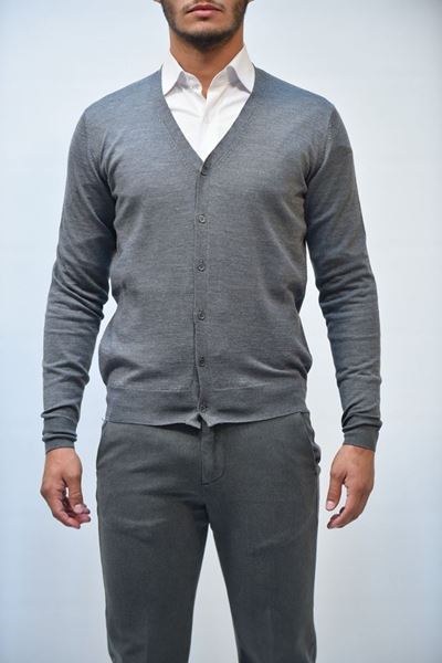 Picture of CARDIGAN BECOME MAN 542390 GRIGIO