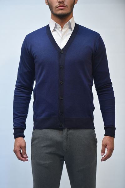 Picture of CARDIGAN BECOME MAN 547272 BLU