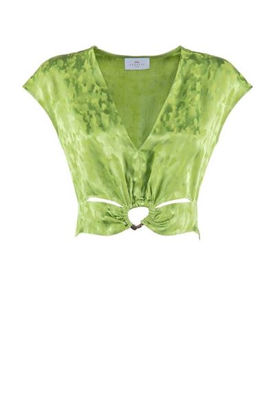 Picture of BLUSA TOP NENETTE DONNA IN VISCOSA FRAY VERDE